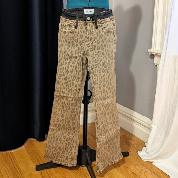 Frame Denim Leopard Le Crop Mini Boot, 24 - Picture 1 of 11